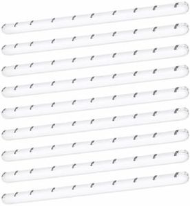 8FT LED Vapor Tight Light Fixtures 120W/110W/100W/90W Adjustable, 3K/3.5K/4K/5K/6.5K 5CCT Selectable, Dimmable IP65 Vapor Proof Lighting for Shop Light for Parking Carport Car Wash,ETL Listed 10 Pack