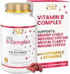 SIGNIFY NATURE Vita B Complex with Vitamin C and E, B Complex Vitamins for Women & Men, B-Complex Vitamin Supplements, VIT B1, B2, B3, B5, B6, B8, B9, B12, Super B Vitamin Complex Softgels - 60 CT