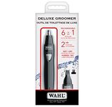 WAHL Canada Deluxe Groomer Rechargeable 6-in-1 Detailer, Personal Trimmer, Ear, Nose and Brow Trimmer, Certified for Canada - Model 5556, Black, 1 Count (Pack of 1)