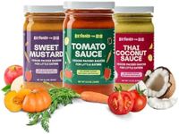 Beyond the Bib - Toddler and Kids Healthy Meal Sauces and Dips - Made with Vegetables, No Added Sugar, No Salt, No Artificial Ingredients - Ready to Eat - For 24+ Months (Tomato, Thai Coconut, Sweet Mustard)