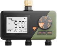 Sprinkler Timer 3 Zone, Diivoo Water Hose Timer 3 Outlet for Garden, Programmable Automatic Irrigation with Rain Delay and Manual/Auto Mode Watering IP54 for Lawn, Yard, Pool