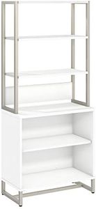 Bush Business Furniture Office by Kathy Ireland Method Bookcase with Hutch, White