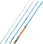 Sougayilang Fly Fishing Rod - High-Performance IM8 Carbon Blank, 9ft for 5/6wt and 7/8wt, Travel-Friendly Design-#8-Blue