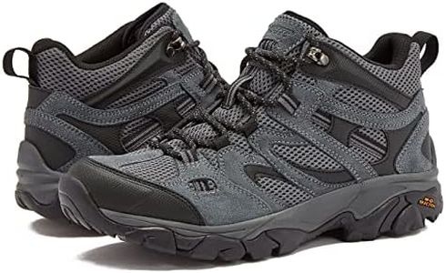 HI-TEC Ravus Mid Hiking Boots for Men, Lightweight Breathable Outdoor Trekking Shoes, Dark Grey, 8.5