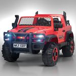 Baybee Rampage India’s Biggest 4x4 Battery Operated Jeep Car for Kids, 2 Seater Ride On Toy Car with Music & LED Light | Electric Jeep for Kid to Drive 3 to 10 Year, Weight Capacity 80kg (Red)