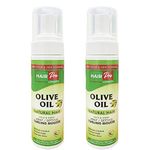 HAIRPRO OLIVE OIL HOLD & SHINE WRAP SET MOUSSE INFUSED WITH COCONUT OIL 207ml x 2 Pack