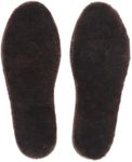 riemot Genuine Sheepskin Insoles for Men Women,Winter Warm Furry Lambswool Insoles,Soft Cosy Fluffy Lamb Shoe Replacment Insole for Snow Boots,Work Boots,Warm Lambswool Insoles Brown EU38（UK5）