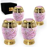 Cherry Blossom Cremation Urn for Ashes for Women - Personalized Cremation Urns for Human Ashes Adult Female Decorative Urns - Beautifully Handcrafted Set of 4 Small Urn for Ashes for Women