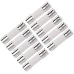 uxcell Ceramic Cartridge Fuses 15A 250V 5x20mm Slow Blow Replacement for Stereo Audio Alarm Amplifier Ceramic 10pcs