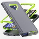 AYMECL for Note 9 Case,Samsung Note 9 Case,Galaxy Note 9 Case [Military Grade] 3 in 1 Heavy Duty Full Body Shockproof Protection Phone Case for Samsung Galaxy Note 9 6.4 inch,Green+Grey