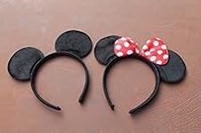 I x Minnie Mouse and 1 x Mickey Mouse Soft Foam Ears on Headband