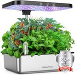 Hydroponics Growing System Indoor Garden - Herb Garden with Grow Light, 15 Pods Stainless Steel Indoor Garden Kit, Auto Timer, Gardening Gift for All Ages