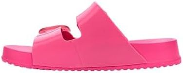 Melissa Cozy Jelly Slides for Women with Adjustable Double Buckle Straps, Slip-on Jelly Shoes, Soft and Flexible Slides, Open Toe, Adult Jellies, Pink, 8