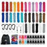 MONOBIN Paracord Combo Kits - 550 Type III Parachute Cord - Bracelet Crafting Kits, Survival Rope Making lanyards,Dog Collar,Bracelet