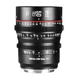 Meike 50mm T2.1 S35 Manual Focus Wide Angle Prime Cinema Lens for Canon EF Mount and Cine Camcorder EOS C100 Mark II, EOS C200, EOS 300 Mark II, EOS C300 Mark III, Zcam E2-S6 6K