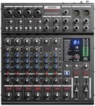 Donner DAM1000 10-Channel Analog DJ Audio Mixer Sound Board, with 4 Premium LAXY-PRE Microphone, 48V Phantom Power Preamps, BT 5.3, 48kHz 24Bit Sample Rate