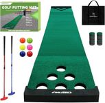 KOFULL Putting Green - Indoor/Outdoor Golf Practice Mat (Free 2 Putters + 6 Balls), 327 x 50CM