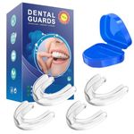 FEXPDL Mouth Guard for Teeth Grinding,4 Pack Teeth Grinding Night Guard for Adults Mouth Guard for Sleeping at Night Anti Grinding Teeth 2 Sizes Bruxism Mouth Guard Night