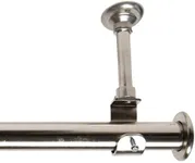 Room/Dividers/Now Ceiling Mount Hanging Curtain Rod 36-56 Inches - Wall Mounted Curtain Rod with Bracket - Long, Heavy Duty Rod for Window Curtains by Room Dividers Now (Silver)