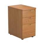 Office Hippo Heavy Duty Pedestal Filing Cabinet, File Cabinet, Office Cabinet, Lockable Filing Cabinet Office Storage, A4/Foolscap - Oak, 3 Drawer