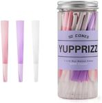 Pre Rolled Cones Rolling Papers 1 1/4 Size | 50 Pack | Unbleached Rolling Papers Prerolled Cones with Filter Tubes Pink/Purple/White Mixed