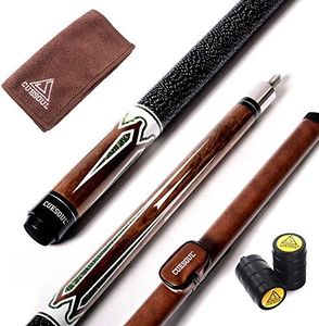 CUESOUL 58 Inch 19oz 1/2 Maple Billiard Stick Pool Cue Set 11.5mm/13mm Tip[Weight Adjustable]