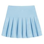 Arshiner Girls Running Skirts with Pocket Shorts Athletic Golf Skorts Activewear Running Workout Sports Skirt (Light Blue, 4-5T)