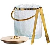 Glass Ice Bucket with Airtight Lid,