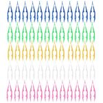 60 Pcs Plastic Tweezers, 4 Inch/10cm Craft Tweezers, Multicolor Plastic Beads Tweezers Bulk Pack Tweezer Craft Forceps Tools for Home School Jewelry Making DIY Crafts Bead Picking