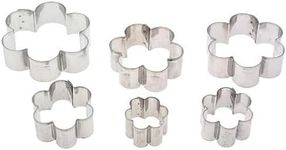 Ateco 7806 Plain Edge Daisy Cutters in Graduated Sizes, Stainless Steel, 6 Pc Set