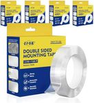 EFOK 5 Packs Double Sided Tape Heavy Duty, Nano Tape Mounting Tape Clear Multipurpose Strong Adhesive Tape for Home, Office, 1.2 in × 9.85 FT,