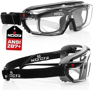 NoCry Clear Safety Goggles Over Glasses — for Men & Women With Gasket, UV380, Anti Fog Panoramic Vented Lenses — ANSI Z87.1 Eye Protection For Construction, Dust And Lab Goggles Adult