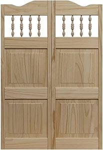 LTL Home Products 843642 Pinecroft Royal Orleans Spindle Top Café Door, Solid Pine Wood, 36"x42", Unfinished