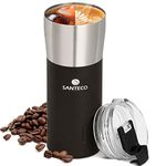 Santeco Travel Coffee Mug 17oz Insulated Coffee Cups with Flip Lid, Stainless Steel Coffee Mugs Spill Proof, Double Wall Vacuum Tumbler, Reusable to Go Mug for Hot/Ice Coffee Tea - Black