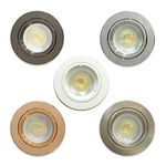 Other Round GU10 LED Recessed Downlights - Pack of 10 Spotlights with 240V Mains Powered and Twist Lock Easy Fit - Bedroom Living Room Lounge Ceiling Lights (Rose Gold)