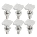 X AUTOHAUX Car Roof Rack T Shaped Slot Bolt M8 W/Nuts Washer (Pack of 6)