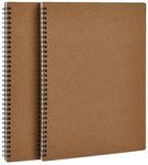 Amazon Basics Dot Grid Notebook, A4 Size (8.5X11 Inches), Dotted Pattern 5Mm, Kraft Cover, Pack Of 2, 100 Pages