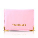 New Leather Oyster Baby Pink Travel Card Bus Pass Holder Wallet Rail Card Cover CASE - Bargain-House