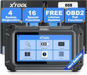 XTOOL D5S OBD2 Scanner, Car Diagnostic Tool for Engine ABS SRS Transmission, 16 Resets on Oil/Brake/SAS/ABS/DPF/TPMS/Throttle/Injector Coding/Battery Test, AutoVIN, Full OBD2 Function, Lifetime Update