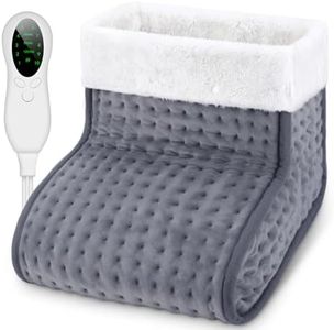 Biutee Fußwärmer Elektrisch, Fusswärmer,Heizdecke Füße 30-60℃ mit 10 Temperaturstufen und Abschaltautomatik,Überhitzungsschutz,Fuß Wärmer mit Waschbares Innenfutter,Schnelle Erwärmun,Grau