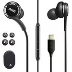 Original SAMSUNG AKG Earbuds USB Type C in-Ear Earbud Headphones with Remote & Mic for Galaxy A53 5G, S22, S21 FE, S20 Ultra, Note 10, S10 Plus - Braided - includes Rubber Pouch (AKG + Black Pouch)