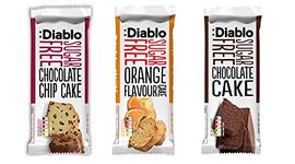 Diablo Sugar Free Mix Flavour Cakes 200g (Pack of 3) Orange Flavour, Chocolate & Chocolate Chip