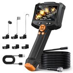 Endoscope Inspection Camera, blayram 4.3'' IPS Screen 1080P HD Digital Borescope Inspection Camera with Lights LED, Snake Handheld IP67 Waterproof Drain Camera, 16.5ft Semi-Rigid Cable