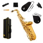 AUROSUS Alto Eb Saxophone Electrophoresis Gold features lightweight construction easier tone production and response for the young saxophone player's