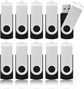 KOOTION 10 Unidades Memoria USB 64GB, (USB 3.0-64GB) Pendrives USB Ligero Pequeño y Práctico USB Stick Flash de Tapa Push-Pull Pendrive 64GB Negro Lote Pen Drive para Ordenador/TV/Coche/Player, ect