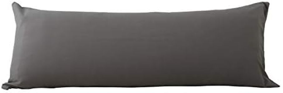 EVOLIVE Ultra Soft Microfiber Body Pillow Cover/Pillowcases 21"x54" with Hidden Zipper Closure (21"x54" Body Pillow Cover, Charcoal Grey)