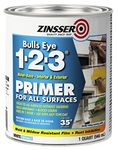 Rust-Oleum 2004 Zinsser Bulls Eye 1-2-3 White Water-Based Interior/Exterior Primer Sealer, 1-Quart