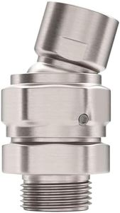 HammerHead Showers® ALL METAL Shower Head Swivel Ball Adapter, Brushed Nickel | Adjustable Pivot Ball To Adjust Showerhead Angle | Universal Connector Joint Fits Fixed, Hand Held & Rain Shower Heads