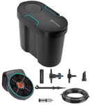 Gardena solar-powered AquaBloom irrigation set with water tank: Solar-powered irrigation set for up to 20 potted plants, control unit with 14 irrigation programmes (13301-20)