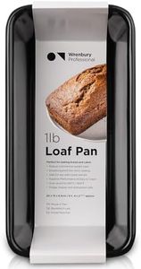 Wrenbury Pro 8x4 Loaf Pans for Tea Loaves Non Toxic - 1lb Small Bread Pan 8 x 4 - Nonstick Air Fryer Loaf Tin - 10 Year Guarantee - Heavy Gauge